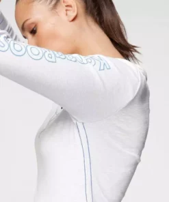 KangaROOS Langarmshirt mit großem Logo-Schriftzug am Arm - NEUE KOLLEKTION Blau-gelb, Schwarz-meliert-weiß, Weiß-himmelblau -KangaROOS Verkaufsladen f84ffcf7 0902 52dd acba 00f187fffa8c