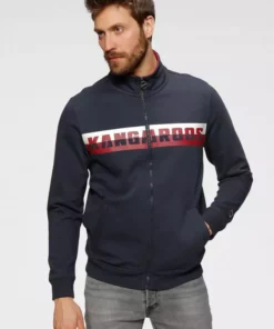 KangaROOS Sweatjacke mit farbigem Logoprint