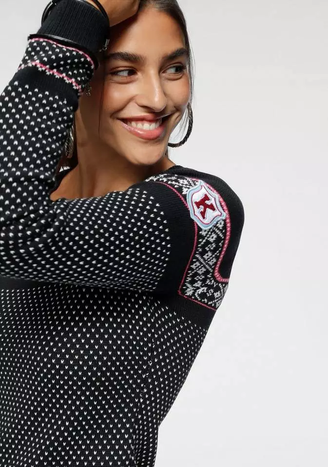 KangaROOS Strickkleid mit Norweger-Muster Schwarz-weiß, Blau-gemustert, Grau-meliert-gemustert-rosa 3 KangaROOS Strickkleid mit Norweger-Muster Schwarz-weiß, Blau-gemustert, Grau-meliert-gemustert-rosa – Bild 3