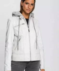 KangaROOS Lederjacke im Biker-Look mit abnehmbaren Sweateinsatz - NEUE KOLLEKTION Lindgrün, Schwarz, Ecru -KangaROOS Verkaufsladen ffaafd58 28a7 5c1e 8fbf 20c4564d78cb