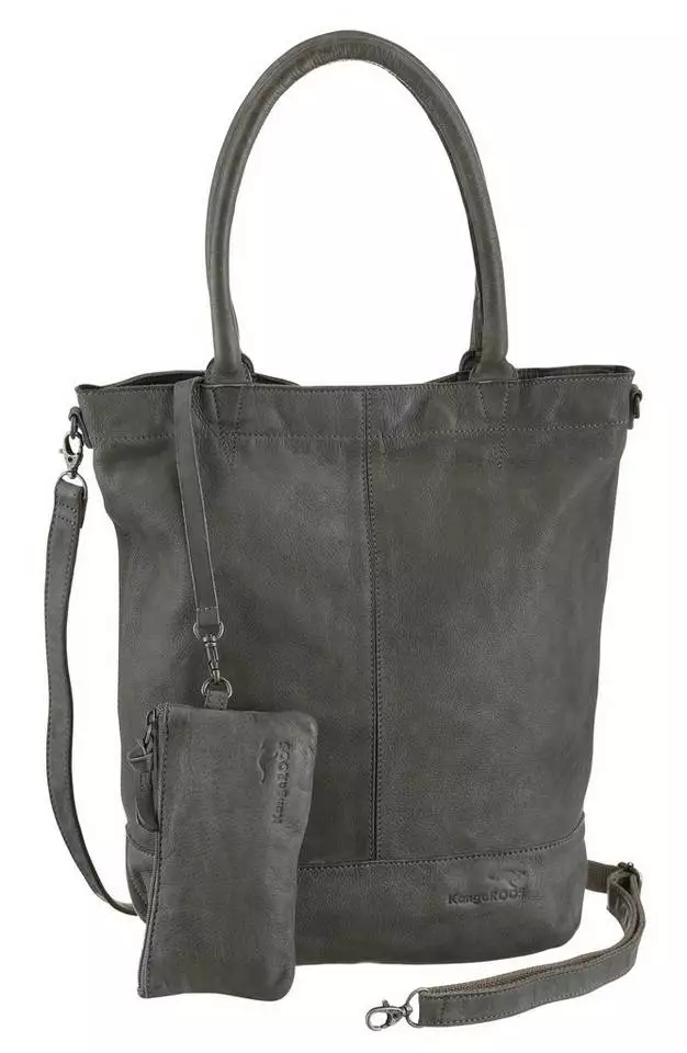 KangaROOS Shopper »Amber«, aus Leder mit abnehmbarer Reißverschluss-Tasche Orange, Grau, Schwarz, Dunkelgrün 4 KangaROOS Shopper »Amber«, aus Leder mit abnehmbarer Reißverschluss-Tasche Orange, Grau, Schwarz, Dunkelgrün – Bild 4